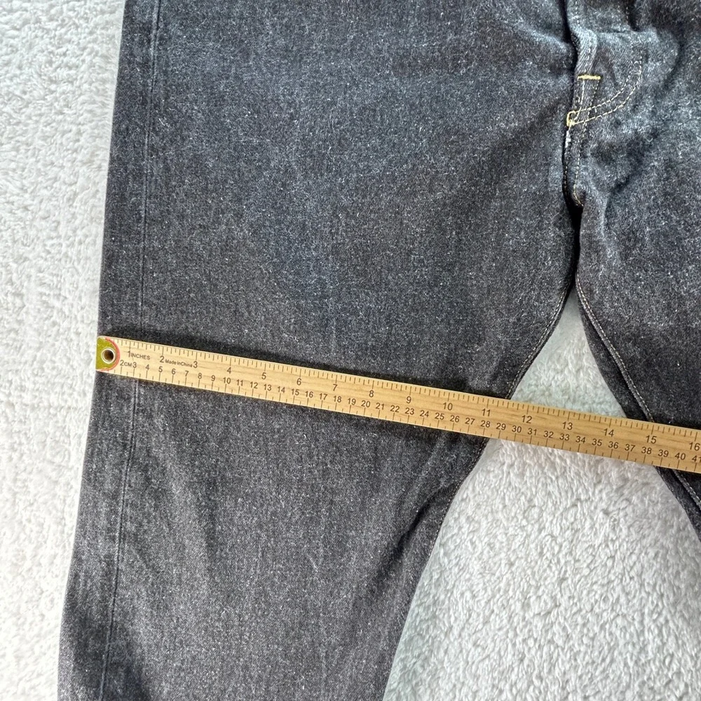Levis 501 Jeans Men's 36X29 Black Button Fly Straight Leg -‎ Altered -Pre-Own